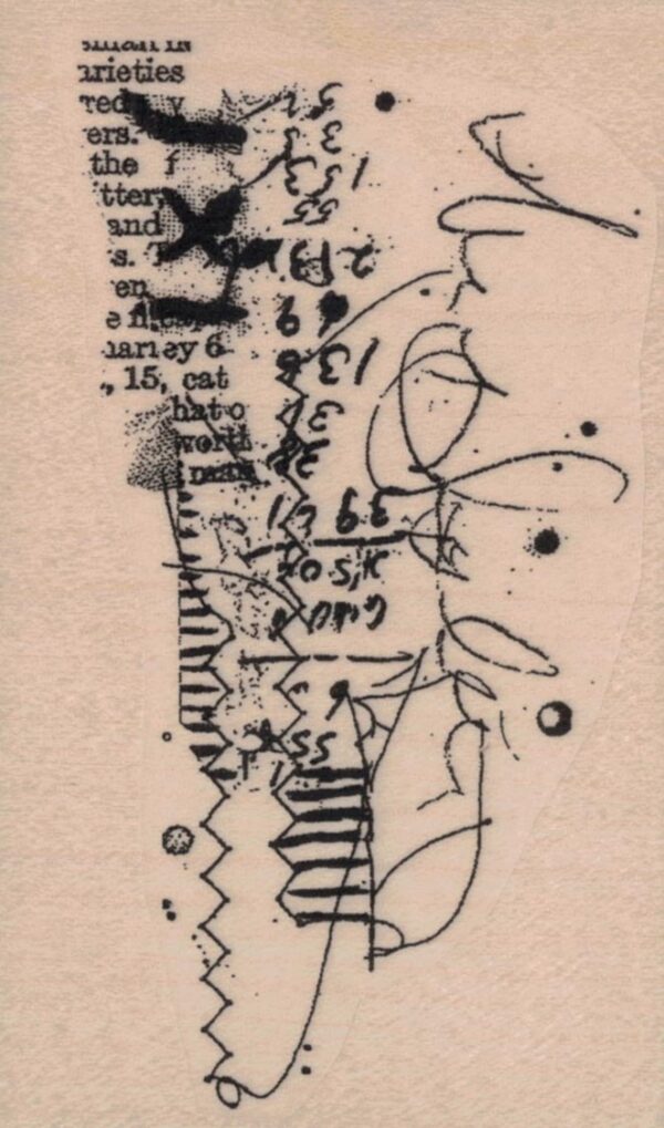 Writing and Scribbles Collage 4 x 2 1/4