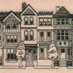 Victorian Row Houses 1 3/4 x 2 3/4