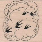 Birds In Cloud 2 1/4 x 2 1/4